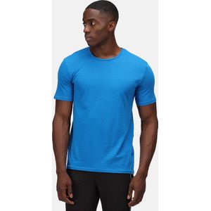 Het Regatta Tait T-shirt met korte mouwen - heren - sneldrogend - vochtdoorvoerend - Blauw