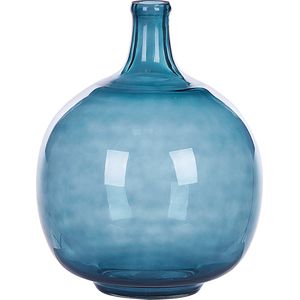 Beliani CHAPPATHI - Bloemenvaas - Blauw - Glas