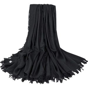 halsdoek voor dames, schouderdoek, sjaal, stola, vierkante dekensjaal met franjes