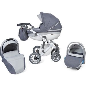 Baby Merc Faster 3 Kinderwagen - Grijs - Kinderwagen incl. Autostoel