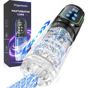 Orgazmate Luna de Masturbator voor Man - Sex Toys voor Mannen - Blowjob Simulator - Masturbators Electrisch - 343 Verschillende Modes - Pocket Pussy - Automatisch - USB-C Oplaadbaar - Zwart