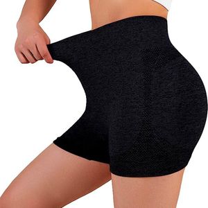 Team Bicep Yoga Broek - Dames Korte Sportbroek - Zwart - L/XL - Hoge Taille - Comfortabele Stretch - Duurzaam - Workout en Hardlopen - Yoga Shorts