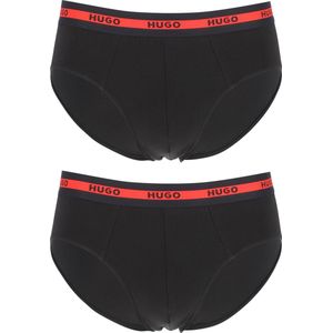 HUGO hipster briefs (2-pack) - heren slips - zwart