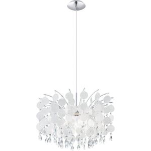 EGLO Fedra Hanglamp - 1 Lichts - Ø500mm. - Chroom - Parelmoer, Helder