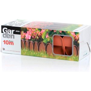 Gazonrand bloembedrand palissade 10 m - bruin - decoratieve hekafscheiding