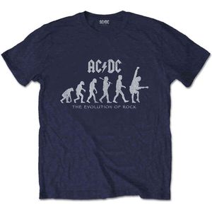 AC/DC - Evolution Of Rock Heren T-shirt - M - Blauw