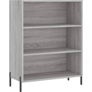 VidaXL Schappenkast 69,5x32,5x90 cm Bewerkt Hout Grijs Sonoma Eiken