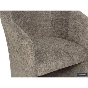 Kuipstoel 'Charlie' Bouc Bruin, Structuur spaanderplaat en bekleding polyester,