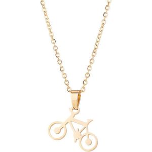 24/7 Jewelry Collection Fiets Ketting - Bicycle - Goudkleurig