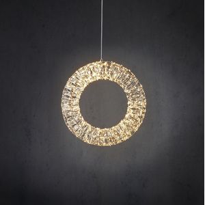 Luca Lighting Lichtkrans met Warm Witte LED Verlichting - Ø45 cm - Zilver
