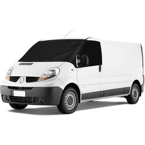 Windshield Wrap Cover Replacement Vauxhall Vivaro 2001-2014 - Luxury Front Screen Window Sunshades Weatherproof Curtain Camping Cover - 100% Black - Off-Road Ready