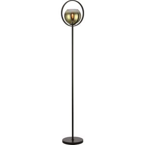 Aureol - Vloerlamp - Goud - Zwart - 165cm - 1 Lichts