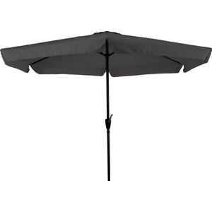 CUHOC Gemini Parasol - Grijze Parasol - Stokparasol - 3m Parasol - Parasol met Molen - 6 Hoekige Parasol - Makkelijk in te klappen Parasol