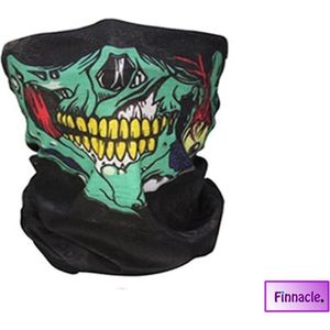 Finnacle - Balaclava Gezicht Shield Tactische Masker Groen * Special edition * 3D Schedel Sport Nek Warm Motor Masker Volgelaatsmasker Winddicht Motorfiets Mondkap Ski Outdoor Sport