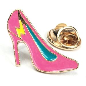 Roze Pump Emaille Pin 2 cm / 1.7 cm / Roze