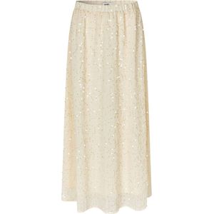 Beige lange rok met pailletten Nia - mbyM