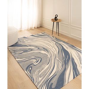 Marmer vloerkleed - Weave Marble grijs/blauw 120x170 cm