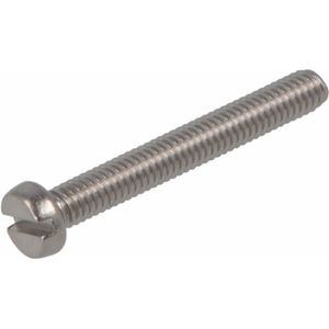 Metaalschroef RVS A2 M6x30 gegalvaniseerd cilinderkop per zak a 10 stuks- ck - sleufkop