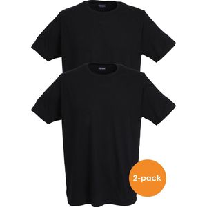 Ceceba heren T-shirts regular fit (2-pack) - O-hals - zwart - Maat: S