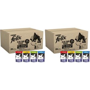 2x Felix - Elke Dag Feest Mix Selectie in Gelei Multipack - Kattenvoer - 80x85g