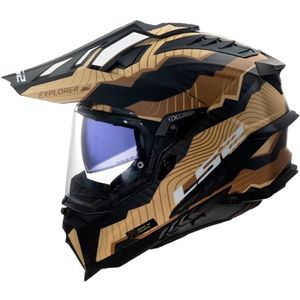 LS2 MX701 Explorer Carbon Adventure helm Trick brown sand XS