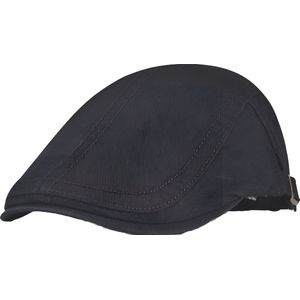 Somstyle Flat Cap voor Heren - Verstelbaar - Katoen - Zwart