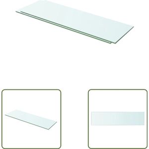 The Living Store Glazen Schap - 60x15 cm - 8 mm - 15 kg Draagvermogen