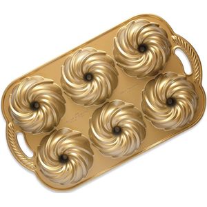 Tulband Bakvorm ""Pirouette bundtlette"" - Nordic Ware | Premier Gold
