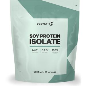 Body & Fit Soy Protein Isolate - Vegan Proteine Poeder - Soja Eiwit Isolaat - 2000 gram (66 Shakes) - Aardbei