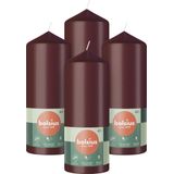 Bolsius - Gladde Stompkaarsen - 15cm - 4 stuks - Bordeaux Rood