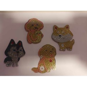 Diamond painting Sleutelhangers - Gekke beestjes - Hondjes en katten