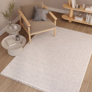 Tapiso Agra Vloerkleed Grijs Hoogpolig Shaggy Zacht Tapijt Maat- 80x150