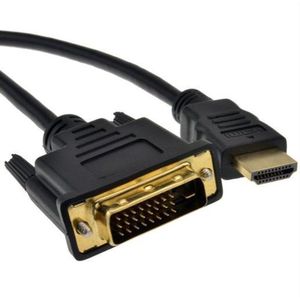 DVI-D naar HDMI Video Kabel | Voor Laptop, PC of TV | 2 meter | Zwart