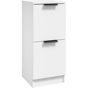 vidaXL Dressoir 30x30x70 cm bewerkt hout wit