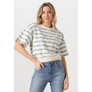 Minus Estella Short Sleeve Sweat Truien & vesten Dames - Sweater - Hoodie - Vest- Lichtblauw - Maat L