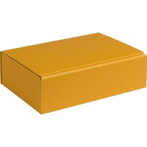 Geschenkdoos ribbelkarton 25,5x18x7cm GEEL (50 stuks)