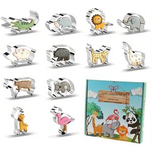 28 of Cake - Set van 12 Dieren Koekjesvormen – Schattige Koekjes voor Kinderfeestjes en Bakplezier