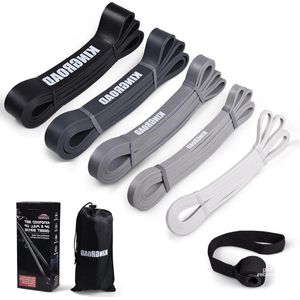 Weerstandsbanden Set 5 Verschillende Niveaus - Deuranker - Krachttraining Pilates - Pull-Up Band - Fitnessbanden - Set Weerstandsbanden