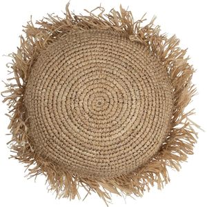 J-Line kussen Jeff Rond - rotan - naturel - small