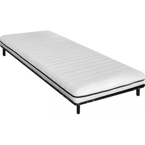Vente-unique Set van lattenbodem en matras – 90 x 190 cm – Kern van schuim met afneembare tijk – 10 cm dik – NASUS van DREAMEA