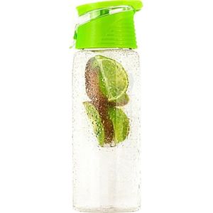 FIGURETTA waterfles met infuser | inhoud 0.7 ltr | BPA-vrij | groen