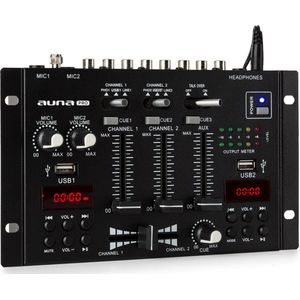 DJ-22BT MKII mixer 3/2-kanalen DJ mengpaneel BT 2xUSB rack-inbouw zwart