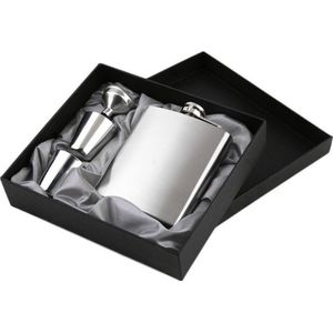 Finnacle - RVS Heupfles Gift Set - Platvink - Zakflacon - Zakfles - Drankfles - Drankflacon Heupflesje - Incl. Trechter en Bekertjes