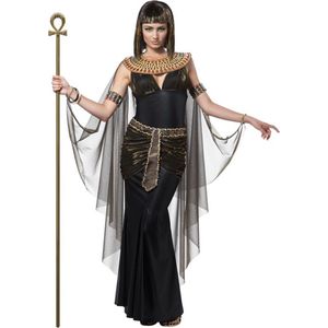 Vegaoo - Zwart en goudkleurig Cleopatra kostuum voor vrouwen
