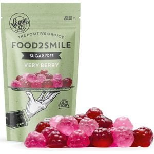 Food2Smile Very Berry 20x 90 gram - Suikervrij snoep, vegan snoep - uitdeelzakjes kinderfeestje - snoepzakjes - glutenvrije producten