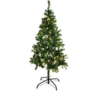 Europalms Kerst - Kerstboom binnen - Kunststof - Kunstkerstboom - Met Verlichting - LED - 180 cm