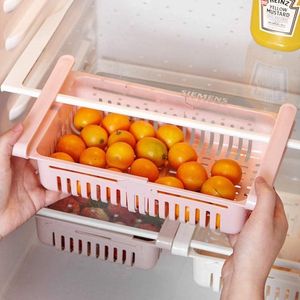 BOTC koelkast organizer - Uitschuifbaar Set van 2 - 20cm x 16,5 cm x 6 cm - Koelkast bakjes - Opbergbakje