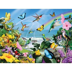 XL Legpuzzel - Vlinders bij het Strand - 500 extra grote puzzelstukjes - Sunsout - ouderen - slechtziende