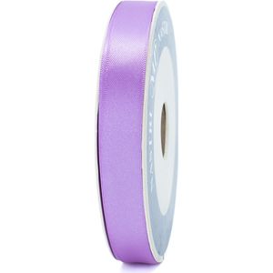 50 meter x 15 mm oud roze lint - Satijnlint - satijn - cadeaulint - kadolint stof