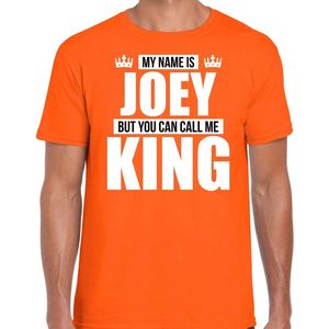 Naam cadeau My name is Jake - but you can call me King t-shirt oranje heren - Cadeau shirt o.a verjaardag/ Koningsdag L